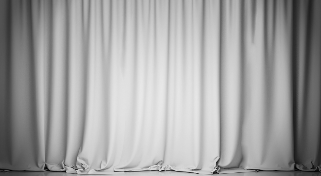 curtained stage